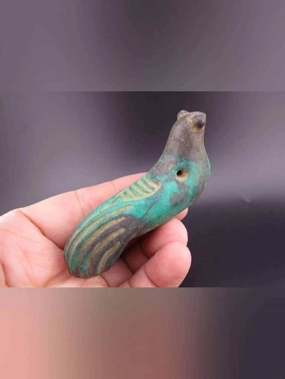 Decorative Jade Turquoise Bird Pendant